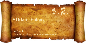 Viktor Ruben névjegykártya